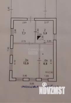 Дом 34м², 1-этажный, участок 3 сот.