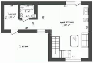 Таунхаус 109м², 2-этажный, участок 3 сот.