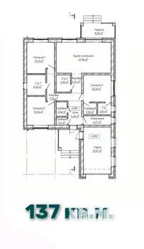 Дом 137м², 1-этажный, участок 5 сот.