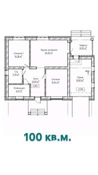 Дом 100м², 1-этажный, участок 5 сот.