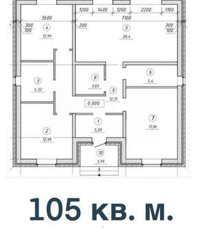 Дом 105м², 1-этажный, участок 5 сот.