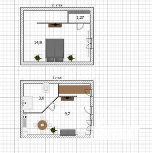 Дом 40м², 2-этажный, участок 4 сот.