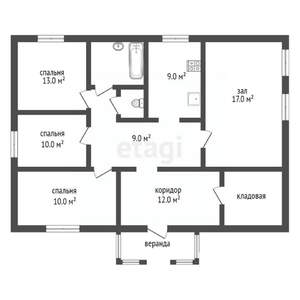 Дом 80м², 1-этажный, участок 20 сот.