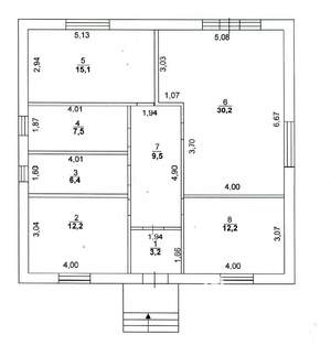 Дом 110м², 1-этажный, участок 6 сот.