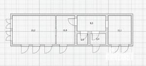 Дом 58м², 1-этажный, участок 2 сот.
