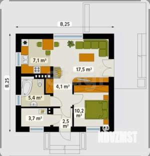 Дом 50м², 1-этажный, участок 3 сот.