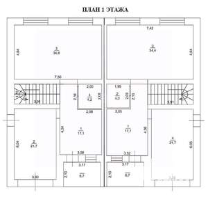 Таунхаус 166м², 1-этажный, участок 4 сот.