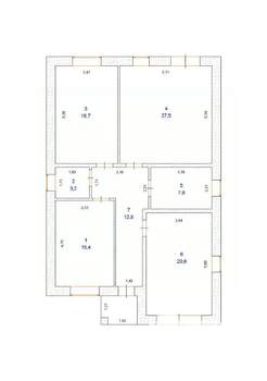 Дом 107м², 1-этажный, участок 5 сот.  
