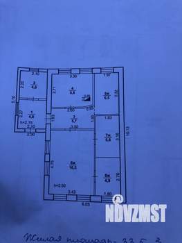 Дом 55м², 1-этажный, участок 5 сот.  