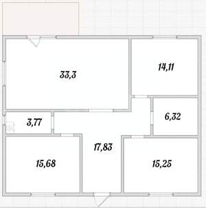 Дом 110м², 1-этажный, участок 8 сот.  