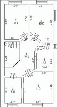 Дом 150м², 2-этажный, участок 3 сот.  