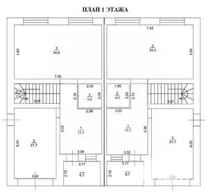 Таунхаус 170м², 2-этажный, участок 4 сот.  