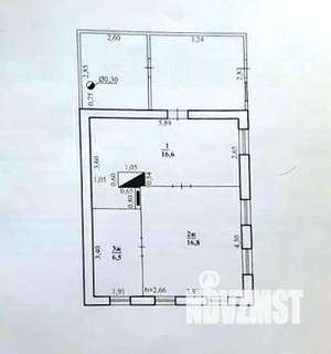 Дом 57м², 1-этажный, участок 2 сот.  