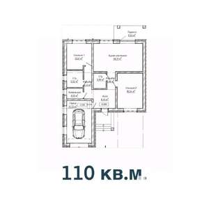 Дом 110м², 1-этажный, участок 6 сот.  