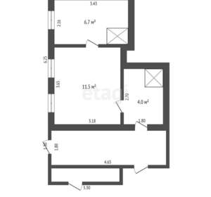 Дом 31м², 1-этажный, участок 1 сот.  