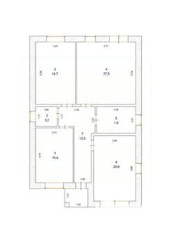 Дом 107м², 1-этажный, участок 5 сот.  