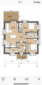 Дом 106м², 1-этажный, участок 8 сот.  