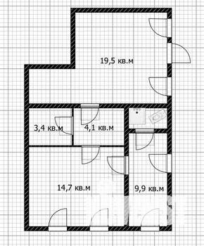 Дом 52м², 1-этажный, участок 5 сот.  