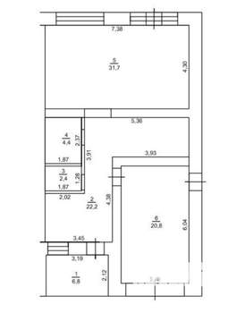 Таунхаус 156м², 2-этажный, участок 4 сот.  