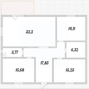 Дом 110м², 1-этажный, участок 5 сот.  