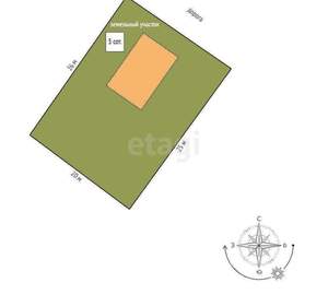 Дом 70м², 1-этажный, участок 6 сот.  