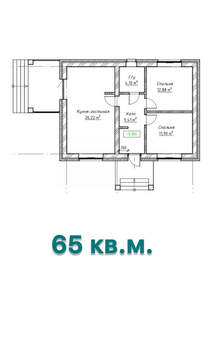 Дом 65м², 1-этажный, участок 5 сот.  