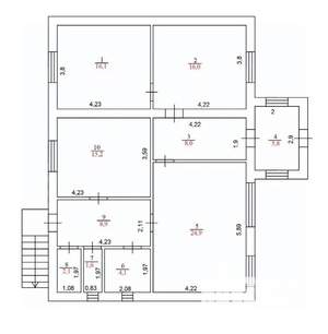 Дом 215м², 2-этажный, участок 5 сот.  