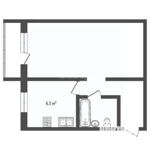 1-к квартира, на длительный срок, 31м2, 5/5 этаж