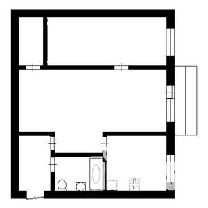 2-к квартира, на длительный срок, 44м2, 3/6 этаж