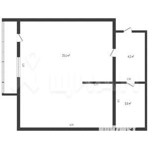 1-к квартира, на длительный срок, 33м2, 8/10 этаж