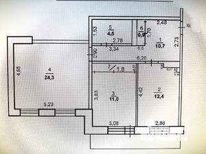 2-к квартира, на длительный срок, 66м2, 3/14 этаж