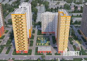 2-к квартира, строящийся дом, 62м2, 22/25 этаж