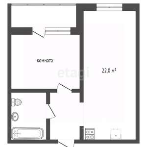 1-к квартира, вторичка, 40м2, 7/17 этаж