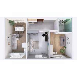 2-к квартира, вторичка, 55м2, 1/4 этаж