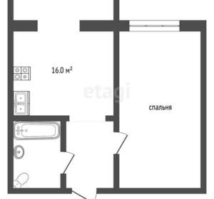 1-к квартира, вторичка, 38м2, 1/3 этаж