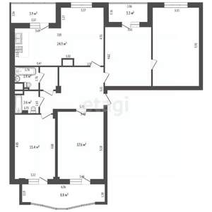 3-к квартира, вторичка, 120м2, 2/17 этаж