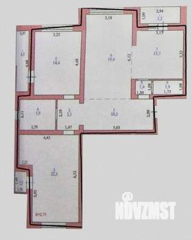 3-к квартира, вторичка, 92м2, 7/12 этаж