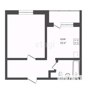 1-к квартира, вторичка, 33м2, 1/17 этаж