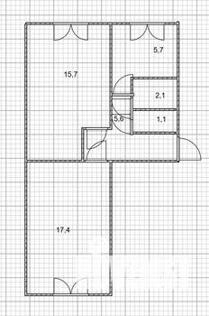 2-к квартира, вторичка, 48м2, 1/5 этаж