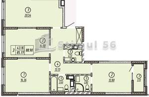 3-к квартира, вторичка, 89м2, 6/17 этаж