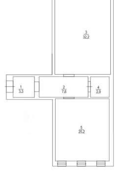 2-к квартира, вторичка, 72м2, 3/3 этаж