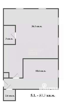 2-к квартира, вторичка, 58м2, 3/3 этаж