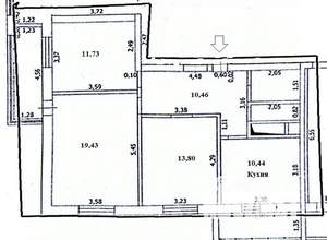3-к квартира, вторичка, 71м2, 5/18 этаж