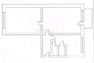 2-к квартира, вторичка, 43м2, 2/5 этаж