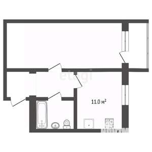 1-к квартира, вторичка, 30м2, 4/5 этаж