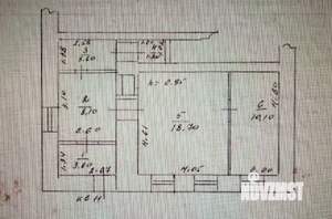 2-к квартира, вторичка, 45м2, 1/2 этаж
