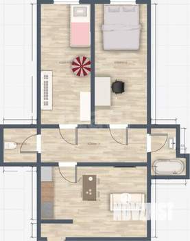 3-к квартира, вторичка, 58м2, 4/5 этаж