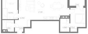 2-к квартира, вторичка, 75м2, 3/11 этаж