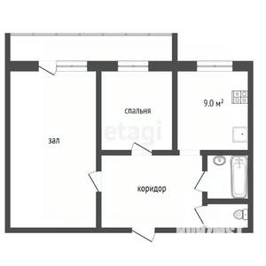 2-к квартира, вторичка, 50м2, 5/5 этаж