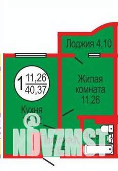 2-к квартира, вторичка, 41м2, 8/17 этаж